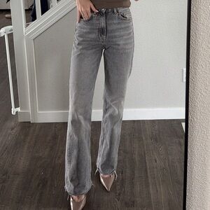Zara Gray Straight Leg Women's Jeans